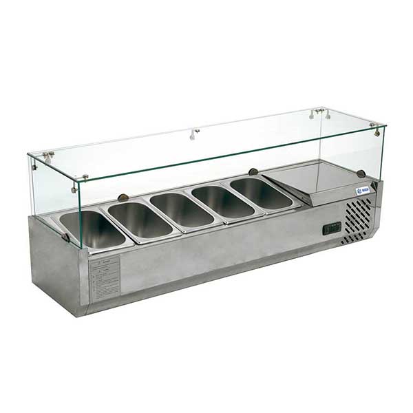 Vitrina refrigerada para ensalada y pizza - Migsa RT-1200L